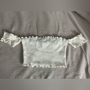 Fashion Nova white off the shoulder crop top